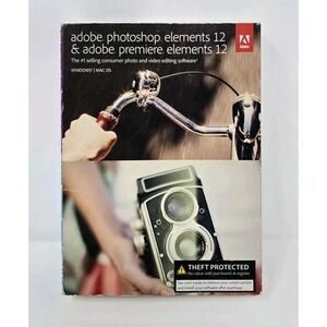 Adobe Photoshop Elements 12 & Premiere Elements 12 Software Bundle – New Sealed